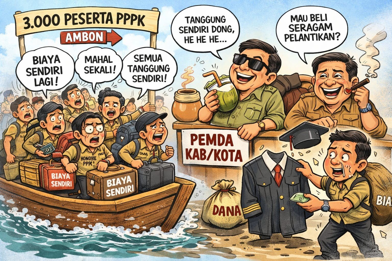 Sekitar 3.000 Peserta PPPK Tanggung Biaya Sendiri, Dugaan Oknum Pemprov Jualan Seragam