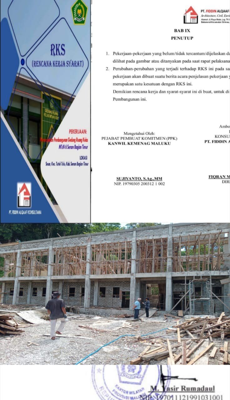 Kejati Maluku Didesak Periksa PPK Yasir Rumadaul dan Kontraktor CV Kimberly Pratama Terkait Proyek MTsN 6 SBT