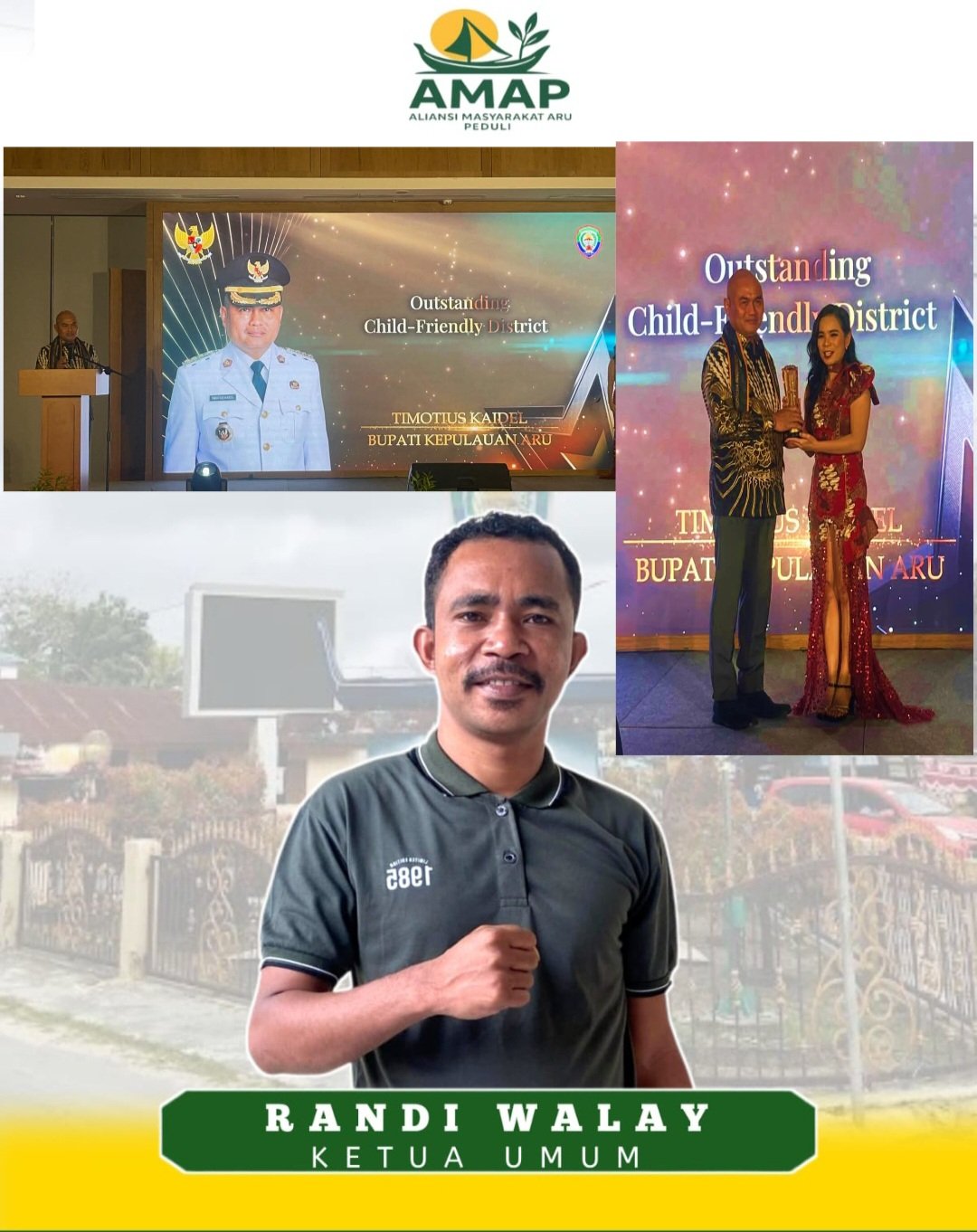 AMAP Apresiasi Kepemimpinan Timotius Kaidel atas Predikat Kabupaten Layak Anak Unggul