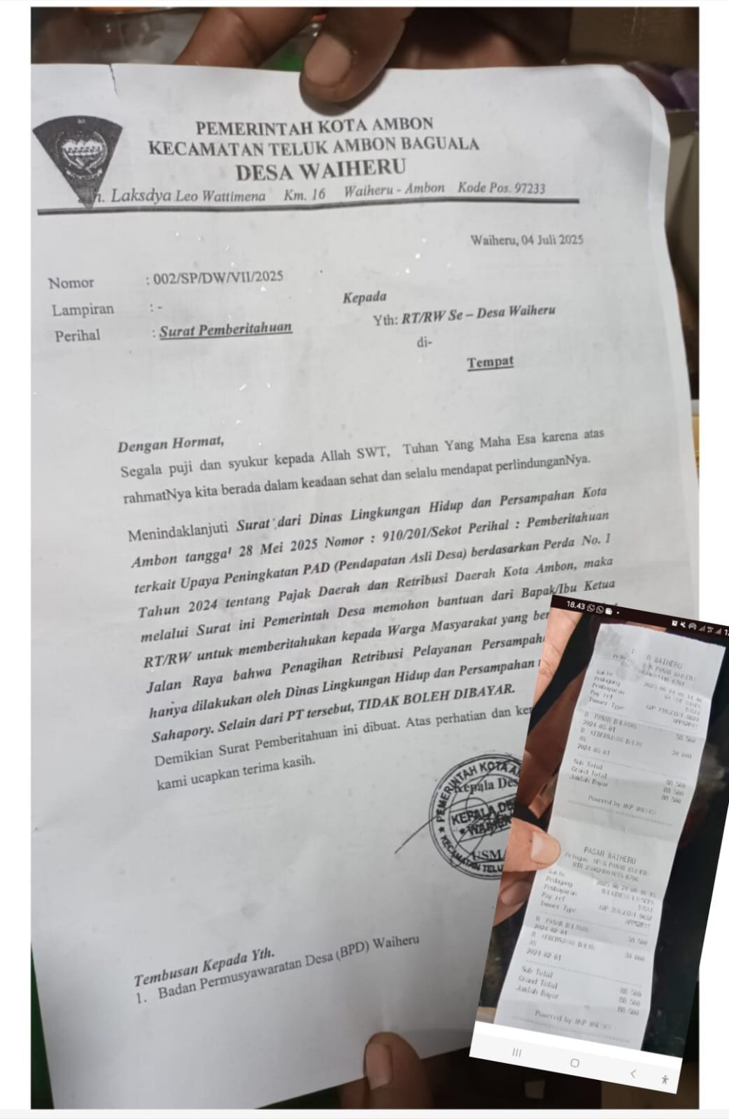 Siapa Pengelola Resmi Sampah Pasar Perumnas Waiheru ? Pedagang Minta Kejelasan