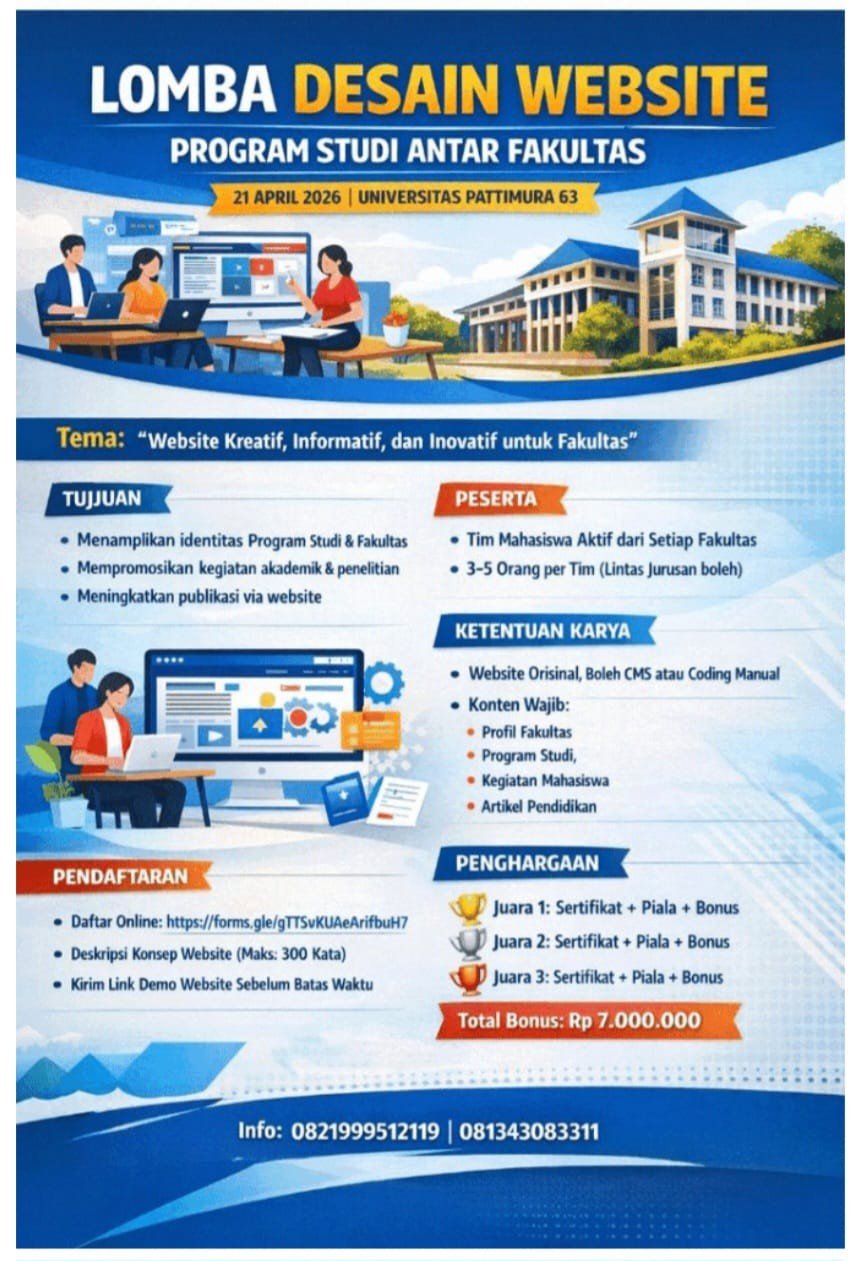 Lomba Desain Website Antar Fakultas Digelar di Universitas Pattimura