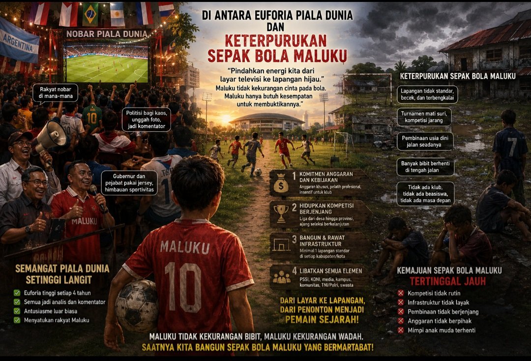 Di Antara Euforia Piala Dunia dan Keterpurukan Sepak Bola Maluku