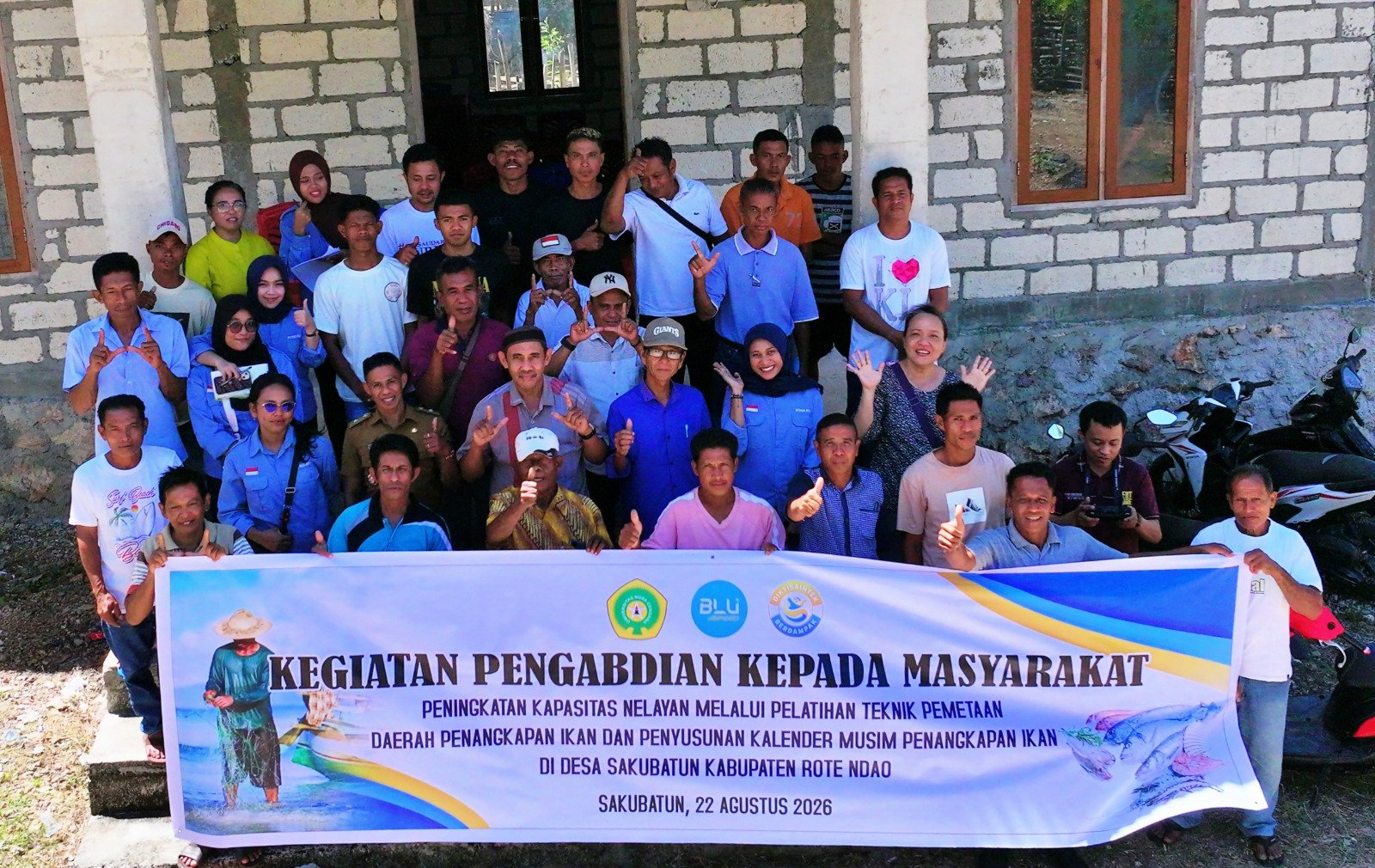 Perkuat Kapasitas Nelayan, Undana Latih Pemetaan Daerah Penangkapan dan Kalender Musim Ikan di Sakubatun.